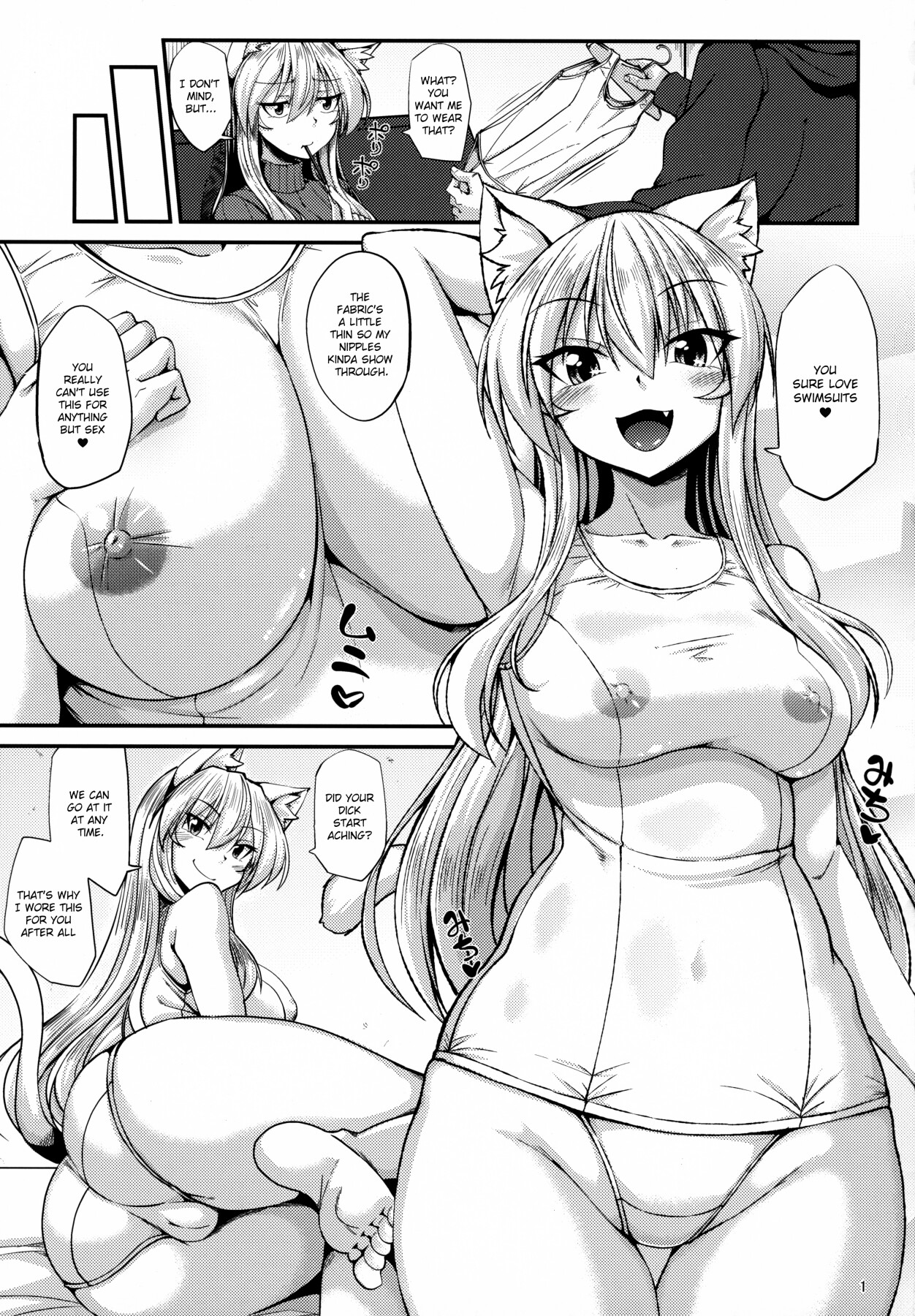 Hentai Manga Comic-Getting Wet And Sticky With a Cat-Eared Onee-san-Read-2